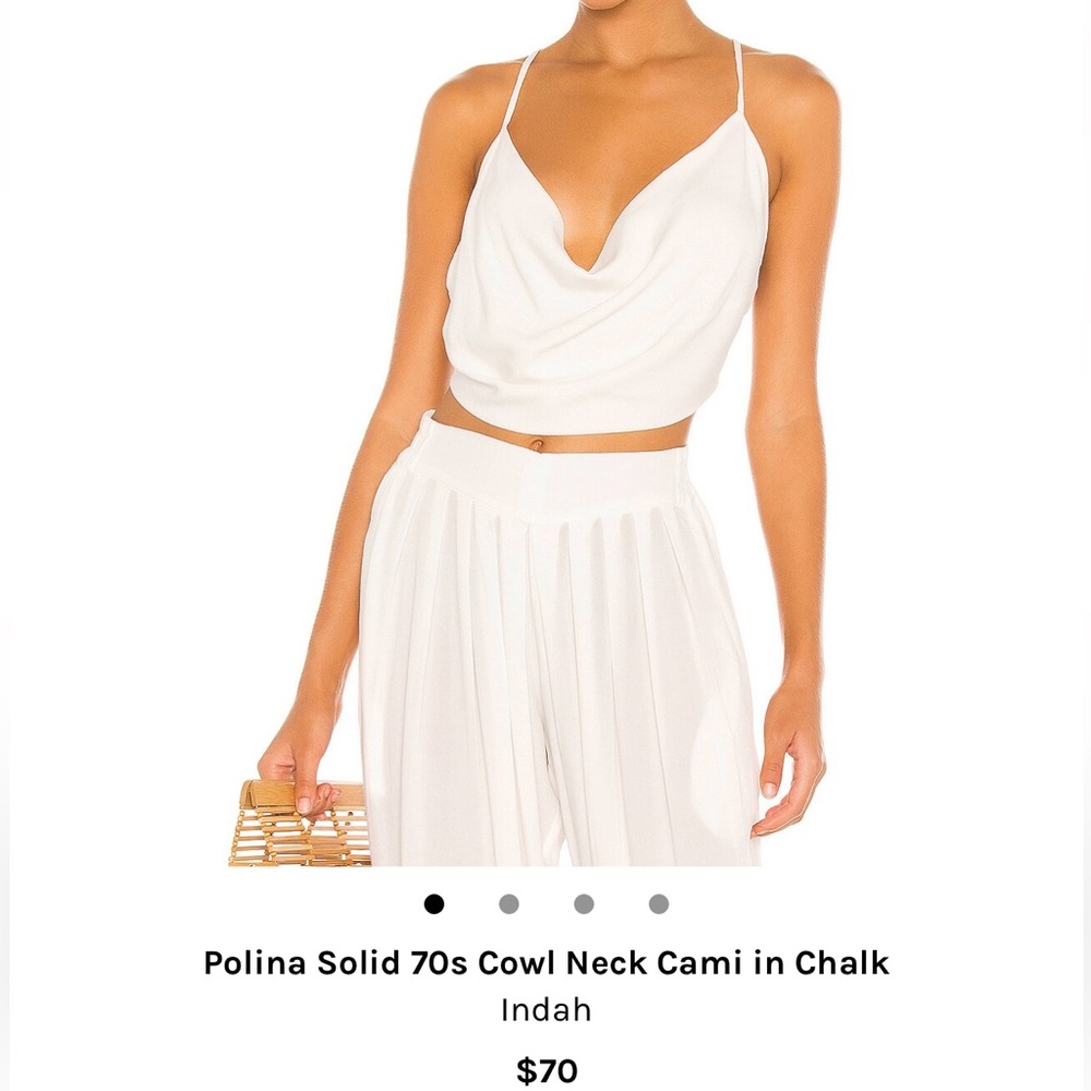 Indah strappy crop top white